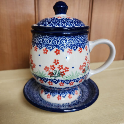 Mug w/Infuser and Saucer ~ 12 oz. 122-3223X pf0425