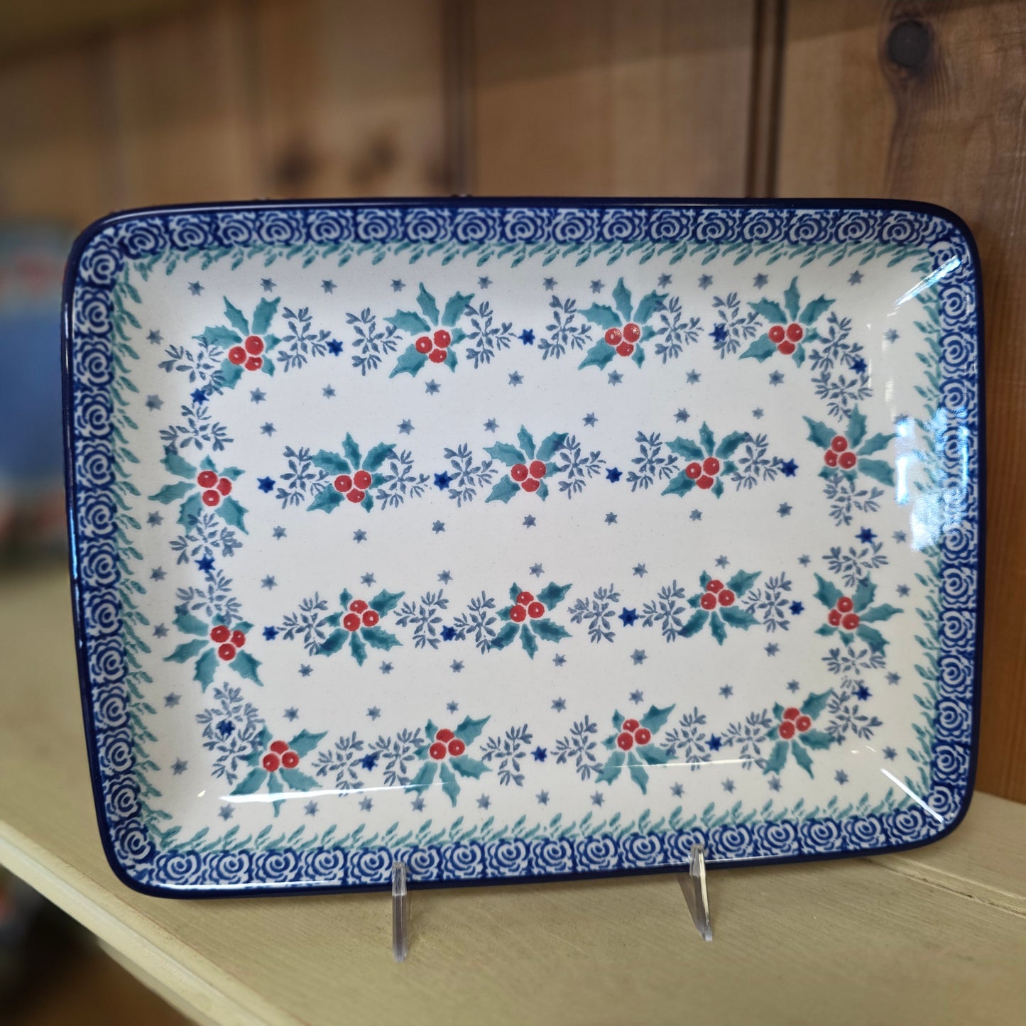 Platter   Rectangular   9.5"   2973X ~ Winter Holly