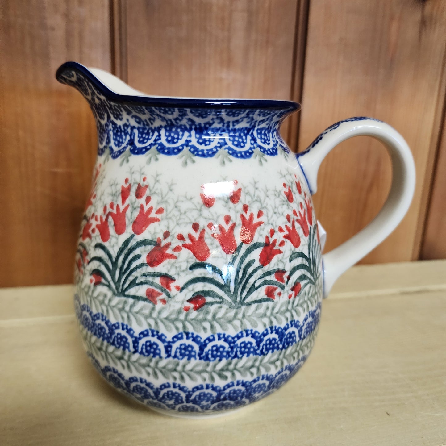 Pitcher ~ (1 qt) 078-1437X Crimson Bells