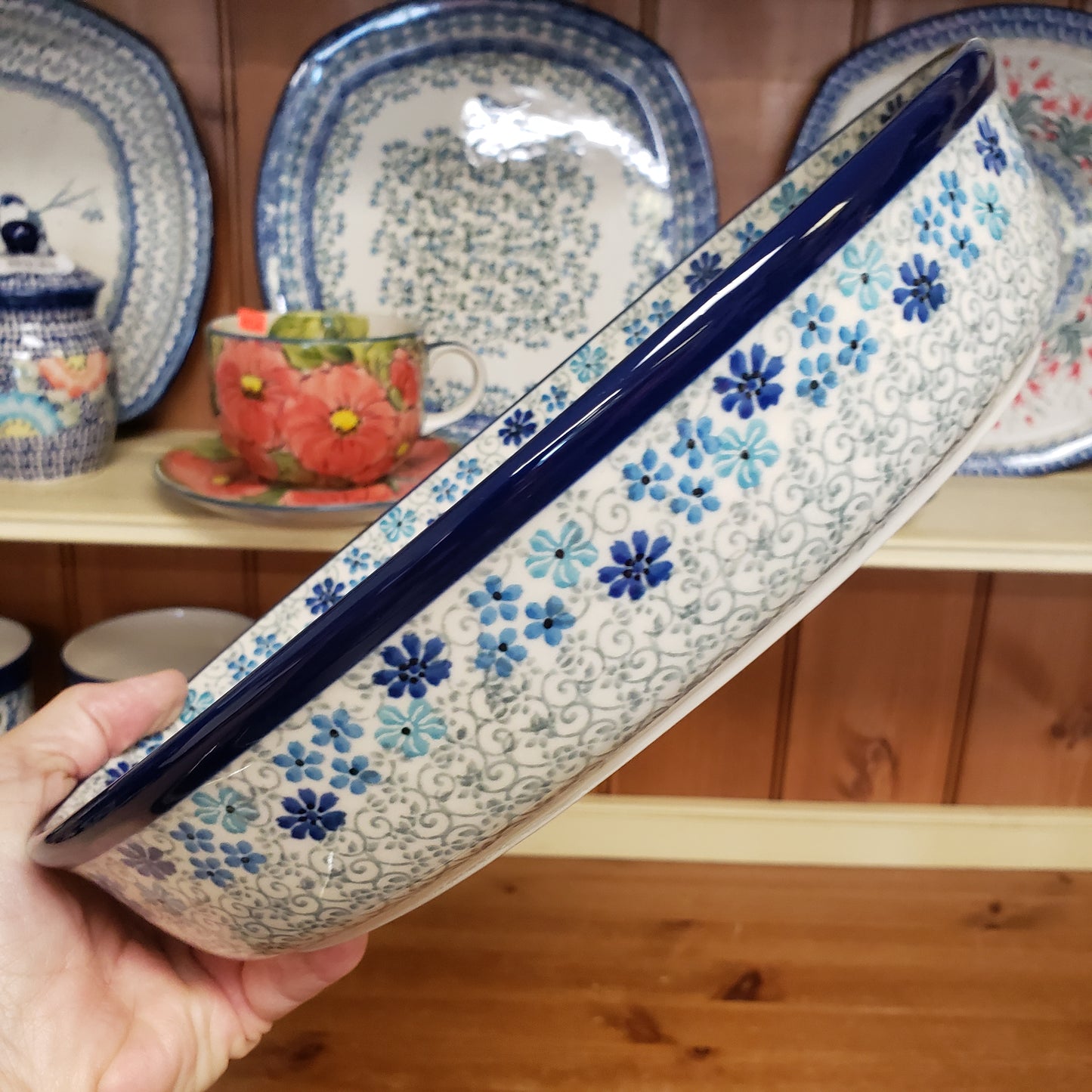 Baker Oval ~ 10.5" 298-2612X Periwinkle /6 cups