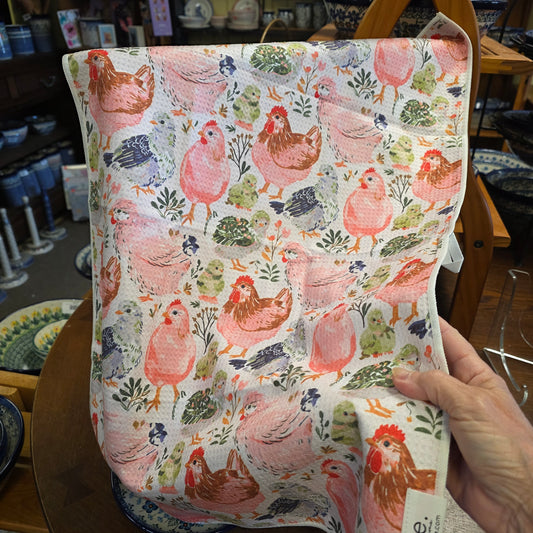 Towel /poly ~ Coop cuties Waffle Recycled Dish Towel