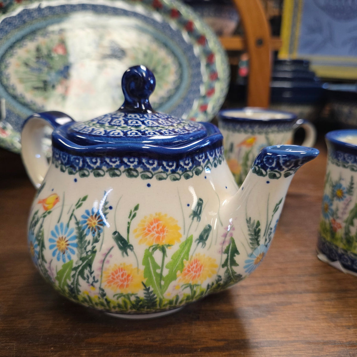 3 pc Teapot and 2 cups / Dandy 1125 bird