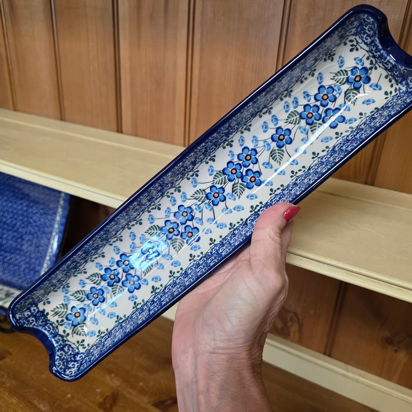 Cracker Tray Rolling Pin Stand ~ 13.5"L 2272X ~ Parisian Posies