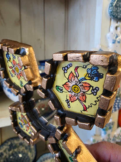 Mirror ~ Cross 8"x6" Yellow *NOT POLISH POTTERY