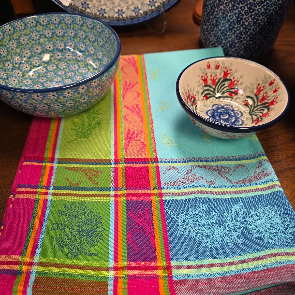 Towel ~ French Cezanne Turquoise Bright colors