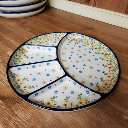 Plate ~ Divided Dish   10"  498-2225X  Buttercup pf0526