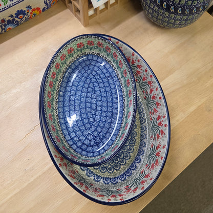 2 pc / 9.5" Oval Baker 1916 X Maraschino  & 12" Oval Baker 1437X Crimson Bells