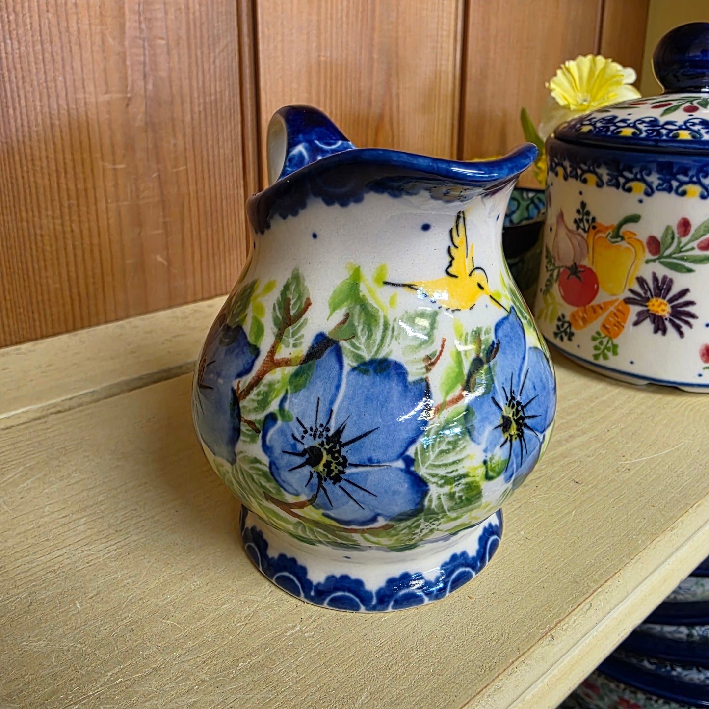 Creamer 7 oz / blue/yellow bird 1166