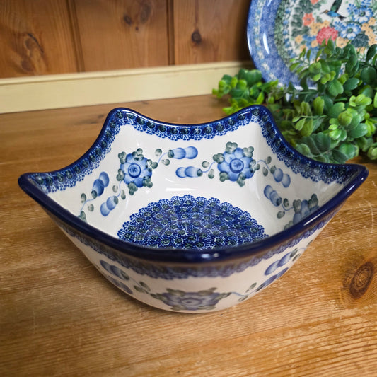 Bowl ~ Star Shape Blue Poppy 7"