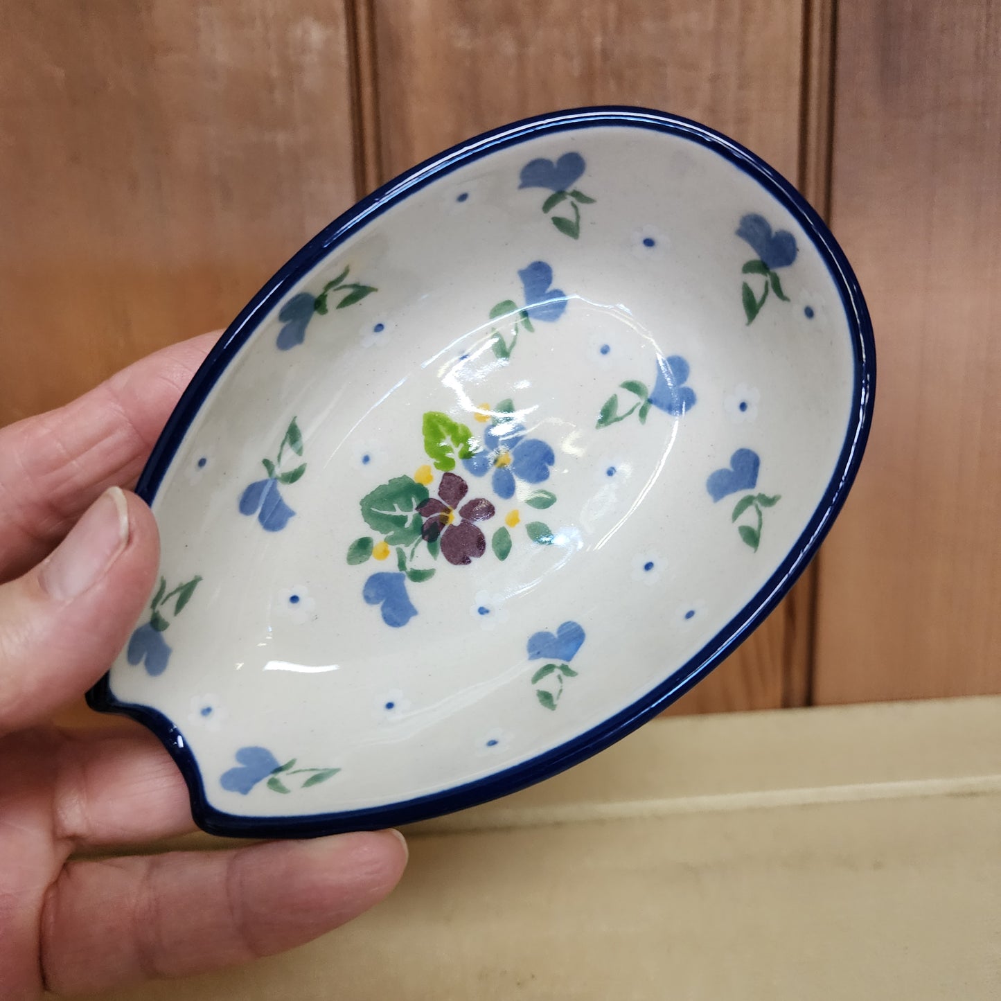 Spoon Rest   3.25"W x 5"L    2509X ~ Plum Luck