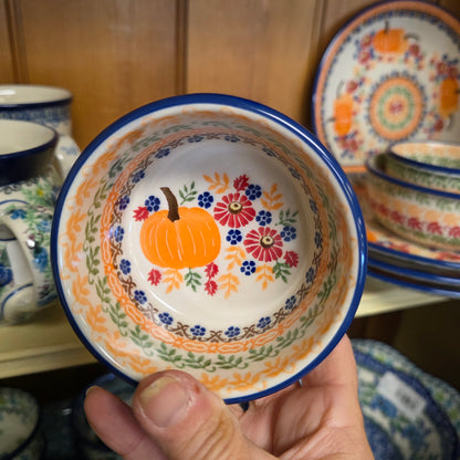 Bowl Ramekin Fall Pumpkins and Leaves PS30