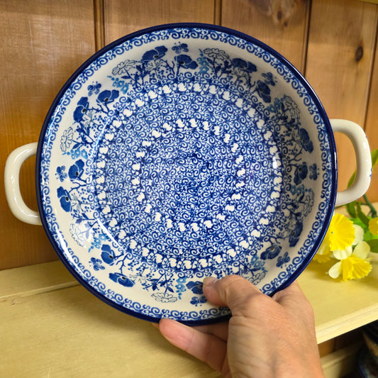 Baker   Round w/ Handles   8" 419-2902X  Evening Poppy pf0526