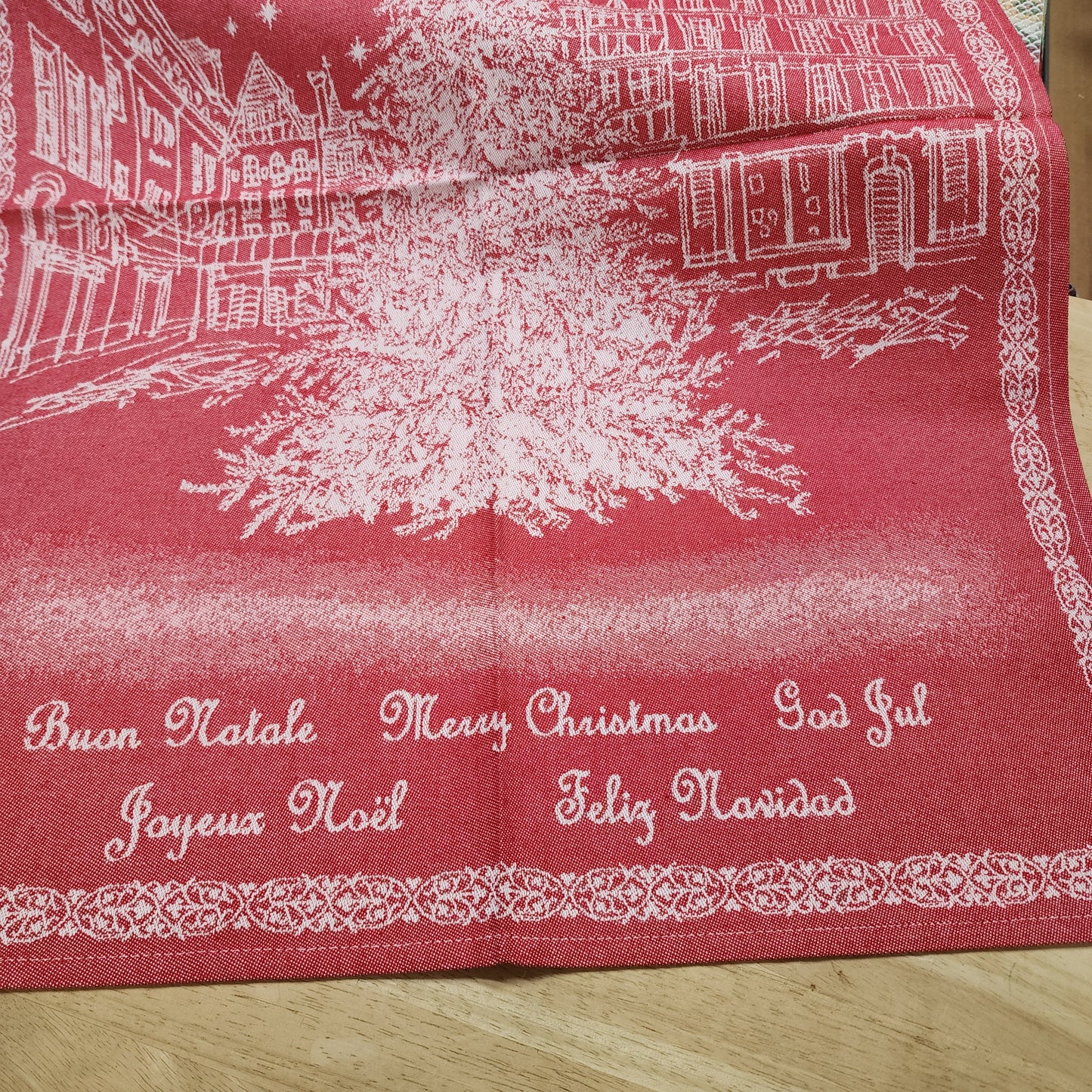 Tea Towel Euro Village Christmas