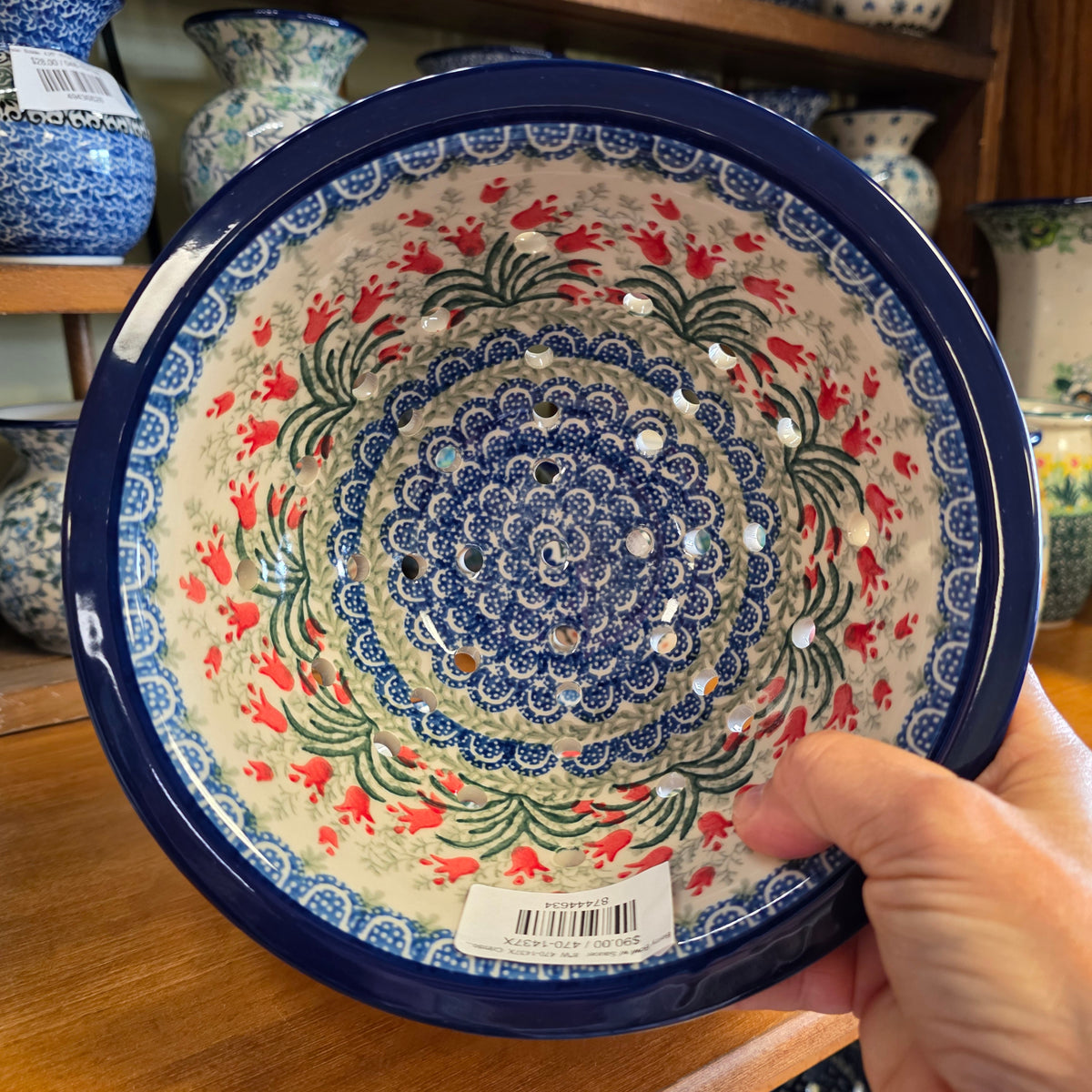 Berry Bowl w/ Saucer   8"W  470-1437X  Crimson Bells pf0526