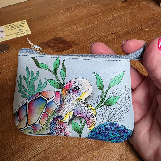 Anuschka ~ Zip Pouch Turtle