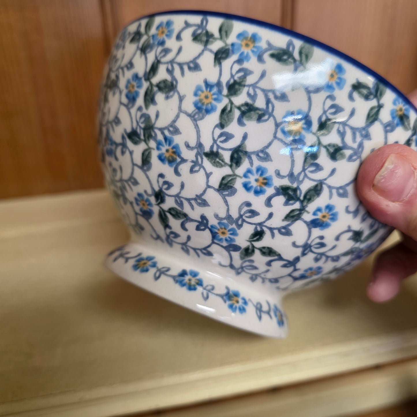 Bowl w/Pedestal   5.25"W  206-2089X  Forget Me Knots pf0526