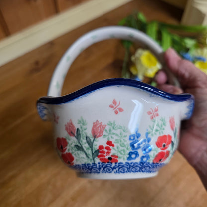 Basket with Handle   A21-3220X  Whimsical Garden pf0526
