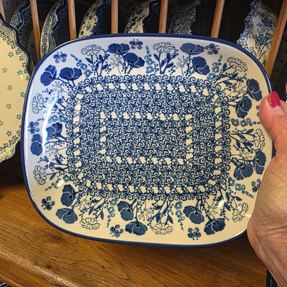 Rectangular Dish / Baker ~ 7.5" x 8.75" 2902X ~ Evening Poppy