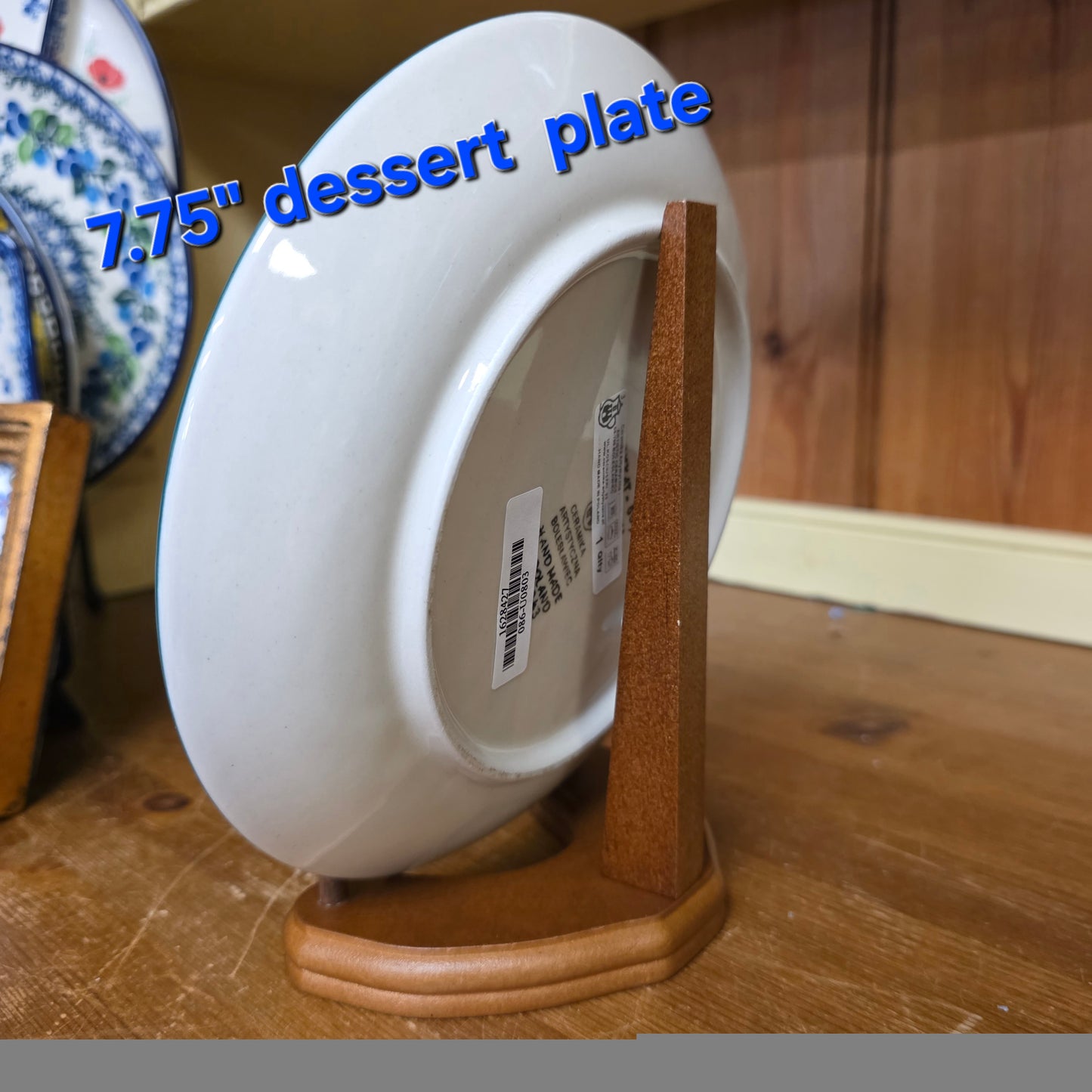 Stand (small) Walnut MDF Wood Plate Stand: 6.375" x 5" x 4"   Walnut MDF
