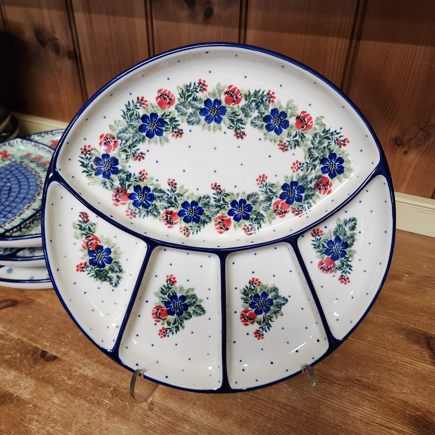 Divided Dish   10"  498-1535X  Garden Party pf0526
