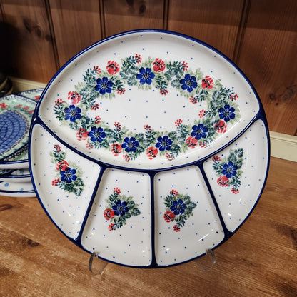 Divided Dish   10"  498-1535X  Garden Party pf0526