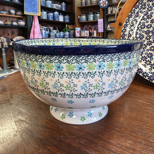 Pedestal Bowl - Large 9"wx5"H  A14-2362X  Beach Sparkle pf0526