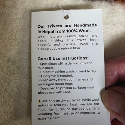 Trivet ~ Wool Cat 8" 6375