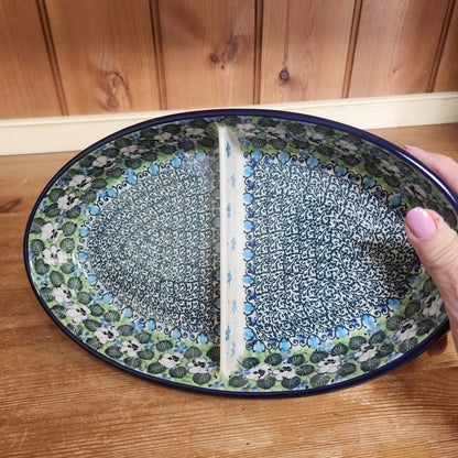 Dish ~ Divided ~ Oval Large 164-U4795 pf0425