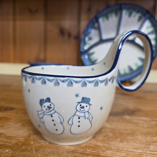 Bowl w/ Loop Handle   16 oz  845-2793X  Frost & Flurry pf0526