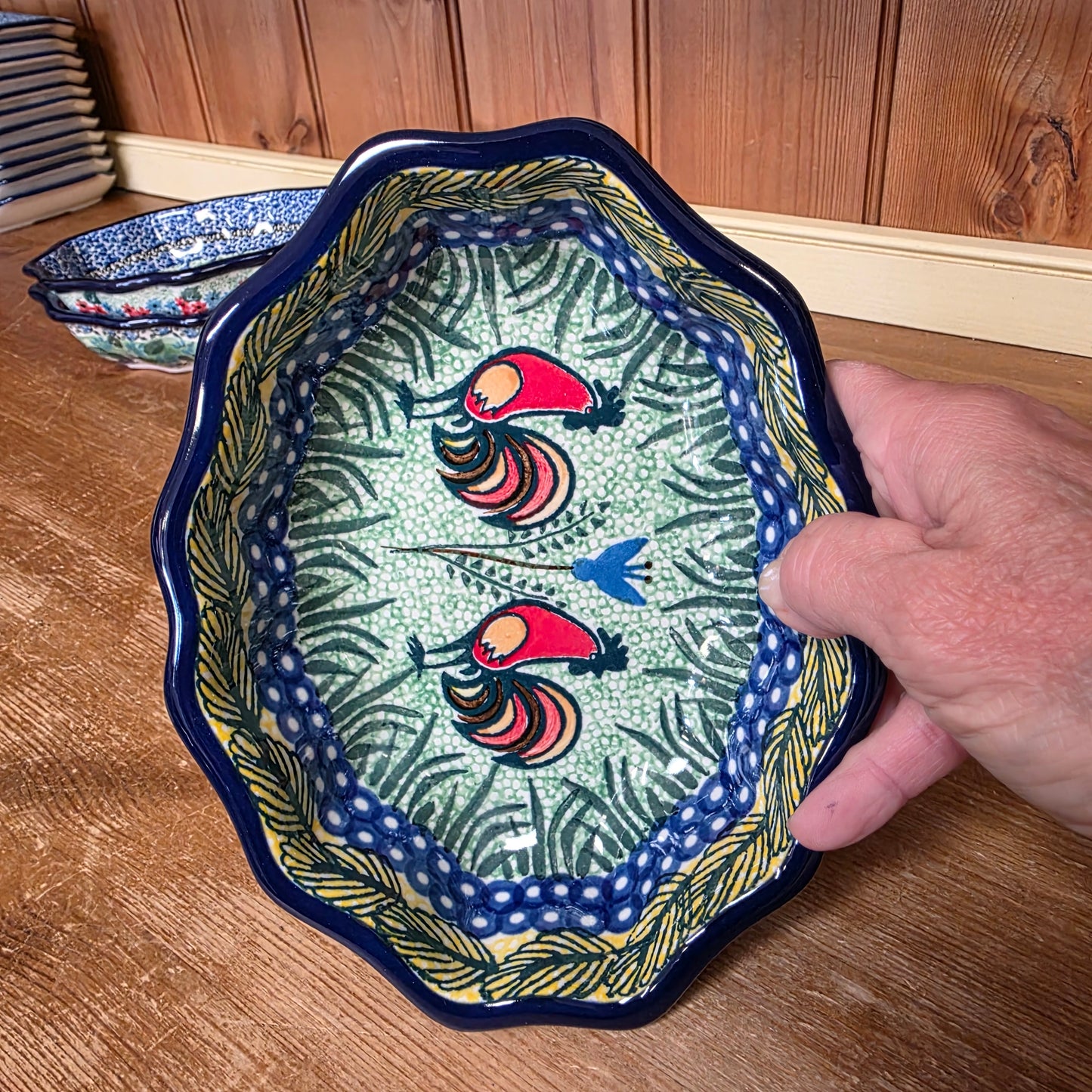 Bowl   Oval Fluted   6" x 7.5" A27-U2663  U3 pf0526