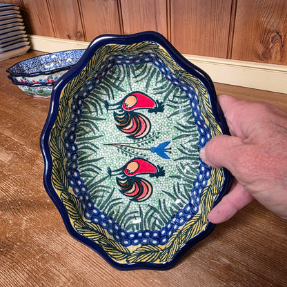 Bowl   Oval Fluted   6" x 7.5" A27-U2663  U3 pf0526
