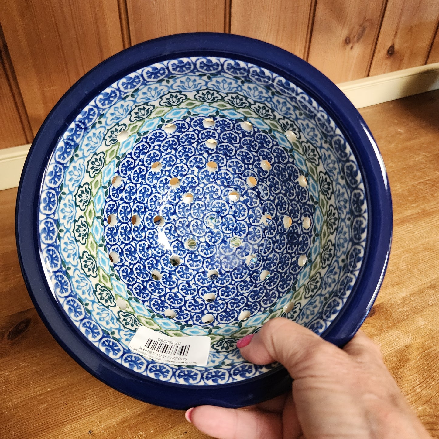 Berry Bowl w/ Saucer ~ 8"W 470-1859X Tranquil Tide
