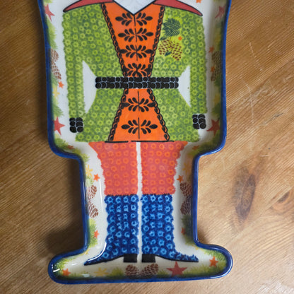 Nutcracker Tray Green Coat 14"x6"