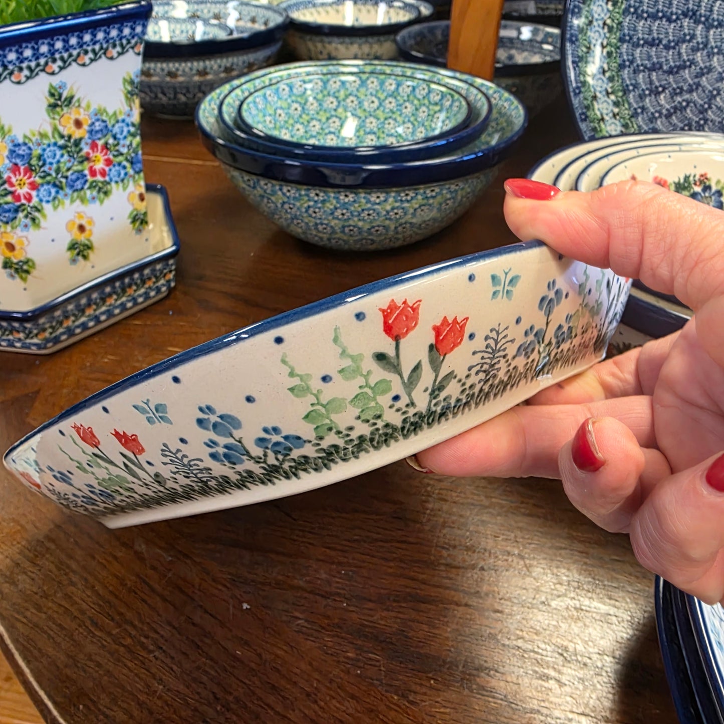 Rectangular Dish / Baker ~ 7.5" x 8.75" 2903X ~ Tulip Horizon