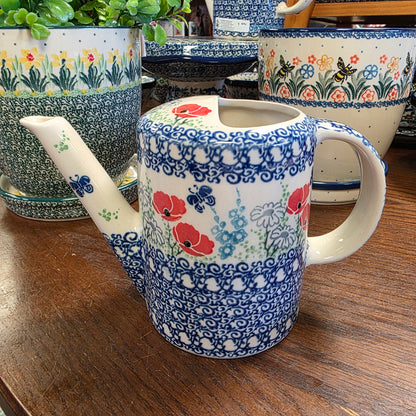 Watering Can 4.5"/18 oz    G02-2901X  Red Poppy Garden pf0526