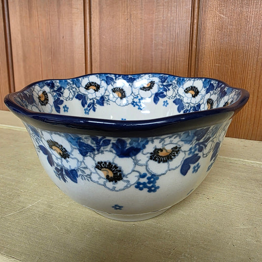 Bowl   Wavy Edge   5.75" A54-2222X  Snow Poppy pf0526