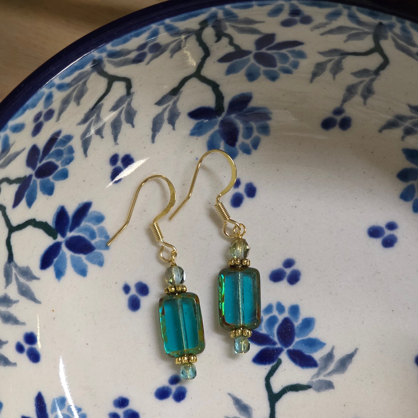 Jewelry Earrings Rectangle ~ Aqua