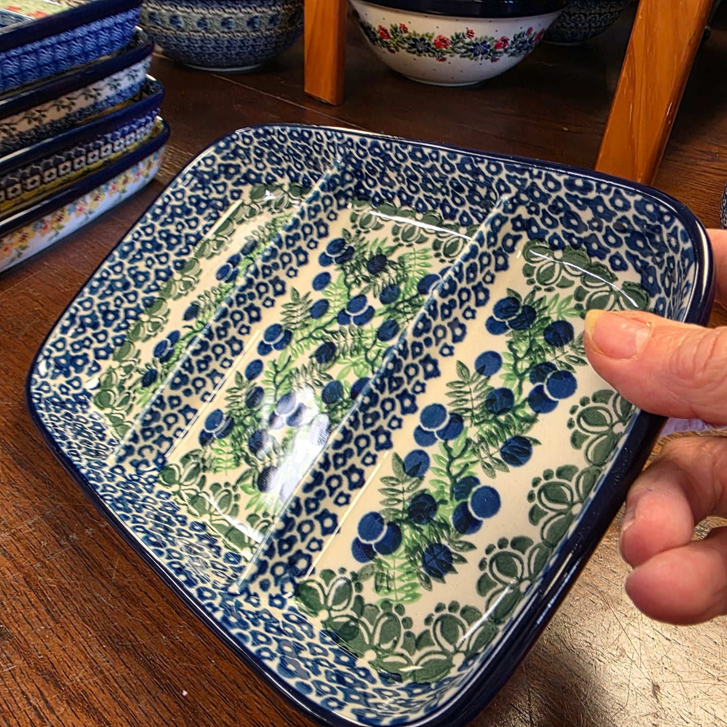 Dish   Divided  6.5" x 9.25"   1413X ~ Huckleberry