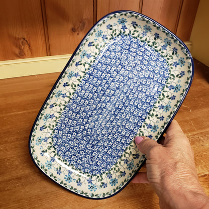 Tray ~ Shallow Rectangular ~ Small 392-2785X Georgia Blue