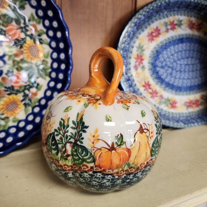 Pumpkin  5.5" orange top gourds and pumpkins