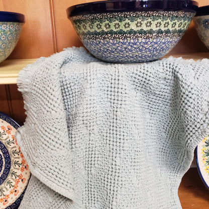 Tea Towel Sage green Waffle