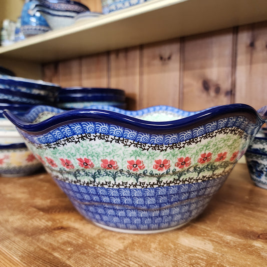 Bowl   Wavy Edge   Large  12" 693-1916X  Maraschino pf0526
