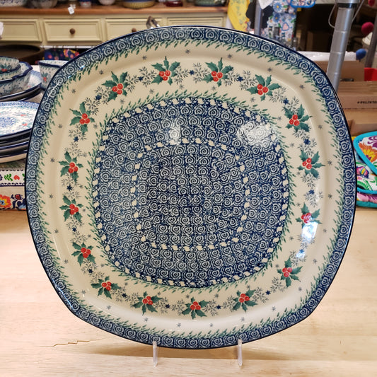 Square Platter F83-2973X Winter Holly