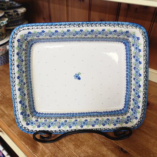 Baker Large  Rectangular w/Rim   Lasagna  11.25" x 13.75" 854-2633X  Flower Works pf0526 Large Lasagna