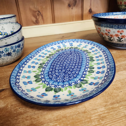 Oval Platter ~ Small 10.5" x 7.3"    G69-2668X  Dutch Iris pf0526