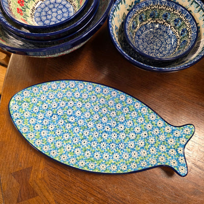Fish Shaped Platter 12"x5.5"    E19-2252X  Key Lime pf0526