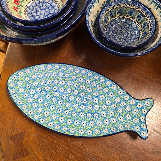 Fish Shaped Platter 12"x5.5"    E19-2252X  Key Lime pf0526
