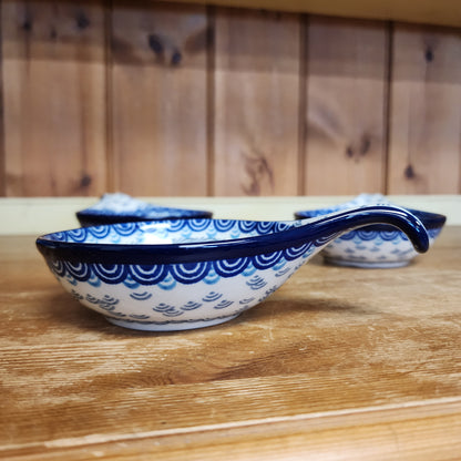 Condiment Bowl w/handle ~ 4.5" 2372X ~ Deep Blue Sea ~ Koi Fish
