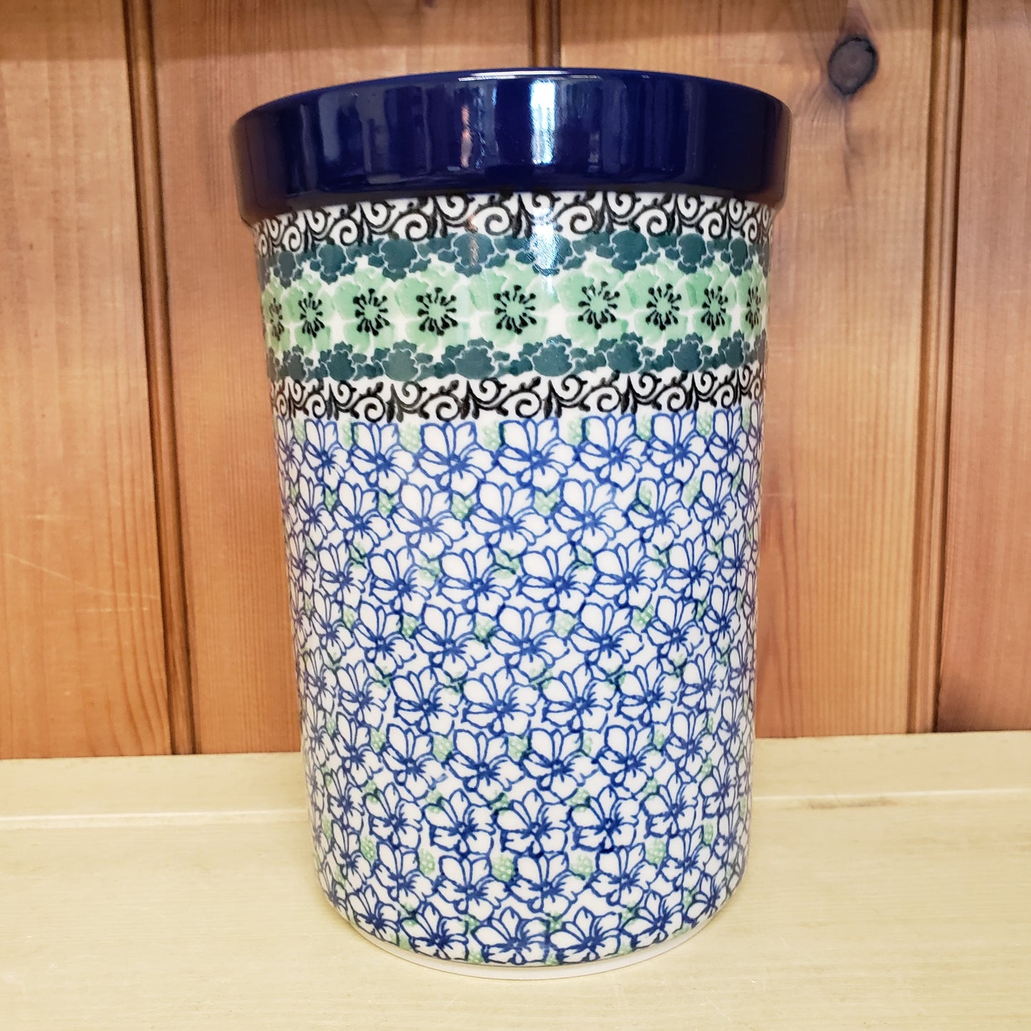 Wine/ Utensil Holder ~ 7.75" H 169-1479X Kiwi