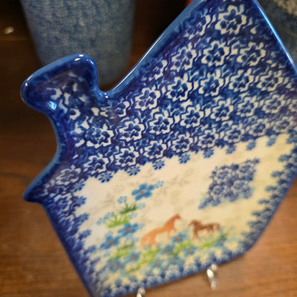 Plate ~ House ~ horses 1194 9" x7"